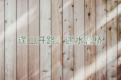 成语逢山开路，遇水叠桥