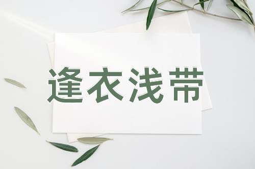 成语逢衣浅带