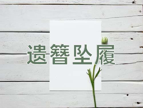 成语遗簪坠履