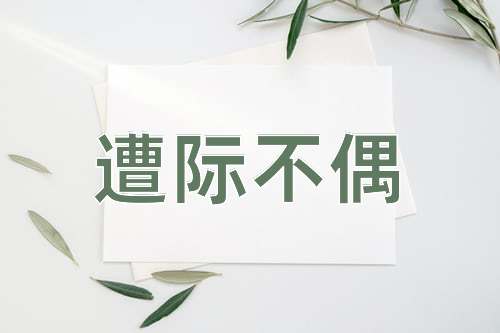 成语遭际不偶