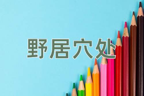 成语野居穴处