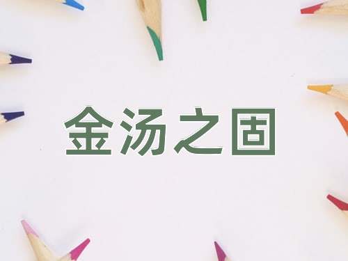 成语金汤之固