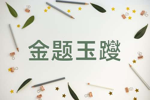 成语金题玉躞