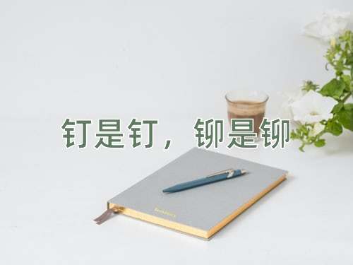 成语钉是钉，铆是铆