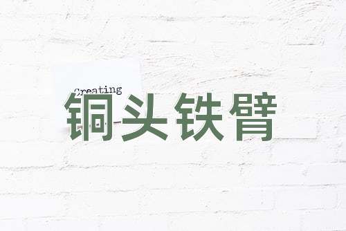 成语铜头铁臂