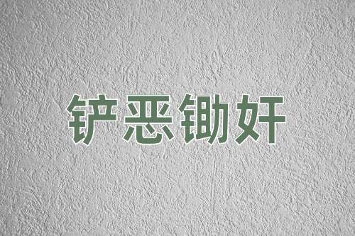 成语铲恶锄奸
