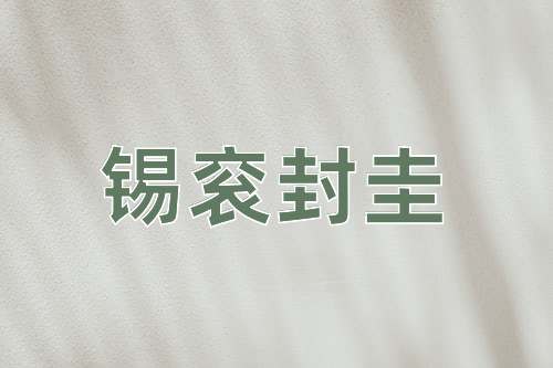成语锡衮封圭