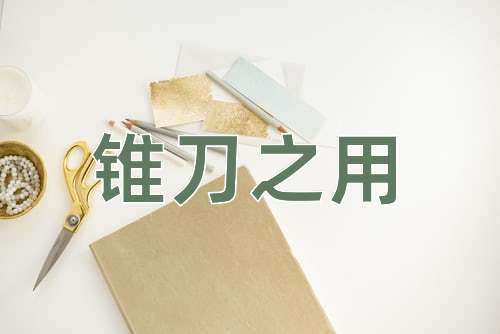 成语锥刀之用