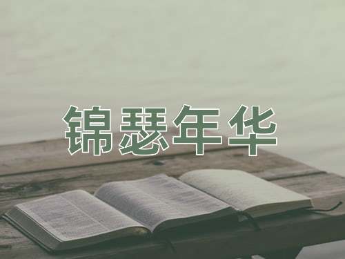 成语锦瑟年华