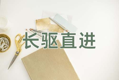 成语长驱直进