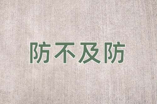 成语防不及防