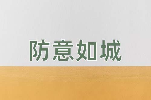 成语防意如城