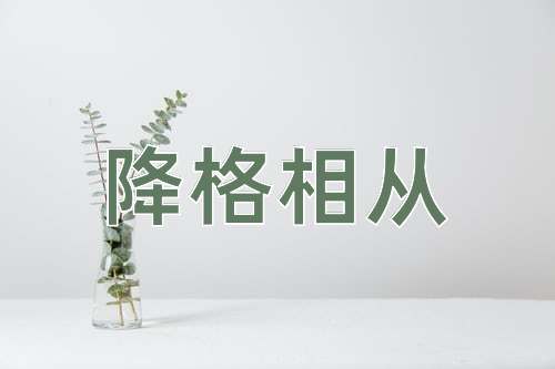 成语降格相从