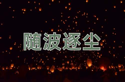 成语随波逐尘