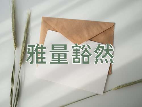 成语雅量豁然