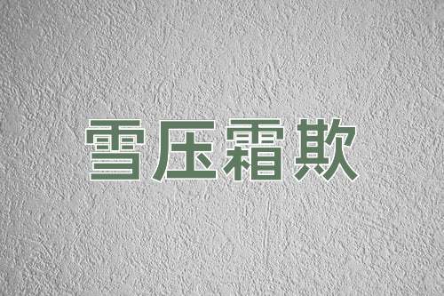 成语雪压霜欺