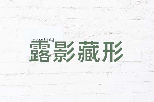 成语露影藏形