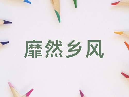 成语靡然乡风