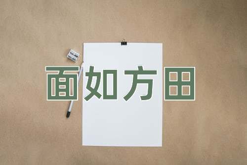 成语面如方田