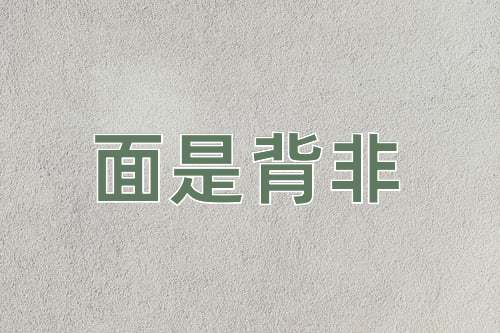 成语面是背非