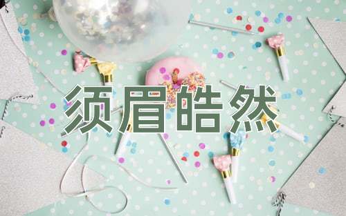 成语须眉皓然