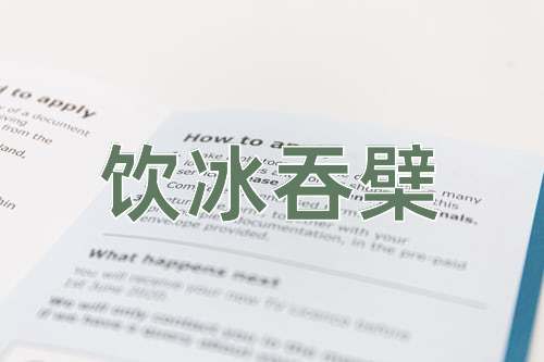 成语饮冰吞檗
