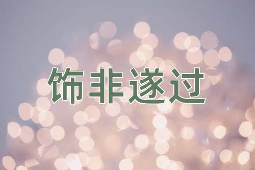 成语饰非遂过