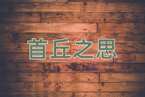 成语首丘之思
