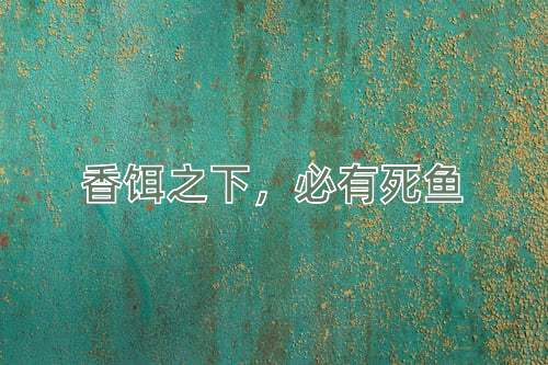 成语香饵之下，必有死鱼