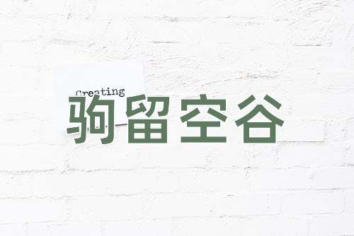 成语驹留空谷