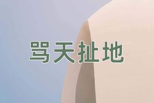 成语骂天扯地