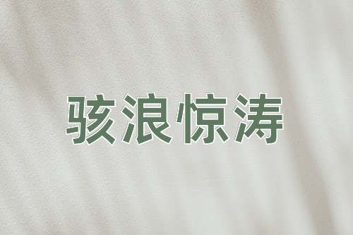 成语骇浪惊涛