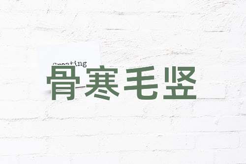 成语骨寒毛竖