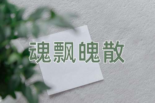 成语魂飘魄散