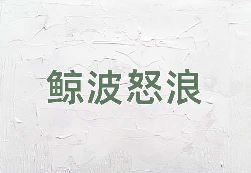 成语鲸波怒浪