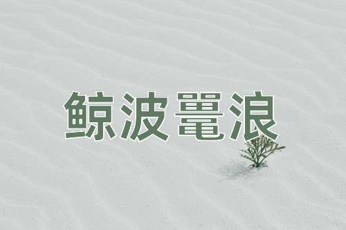 成语鲸波鼍浪