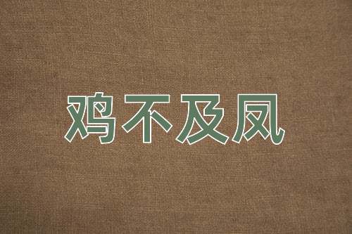 成语鸡不及凤