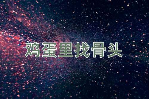 成语鸡蛋里找骨头