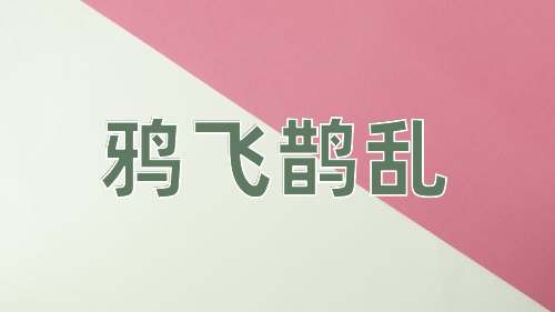 成语鸦飞鹊乱