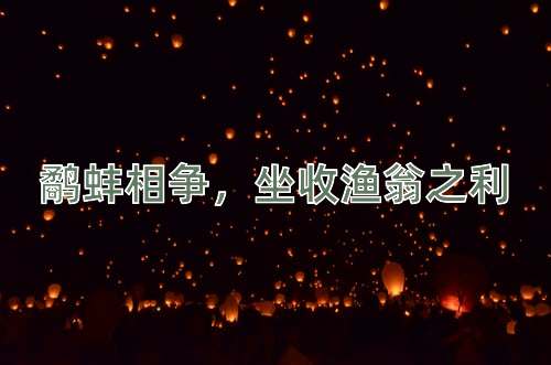 成语鹬蚌相争，坐收渔翁之利