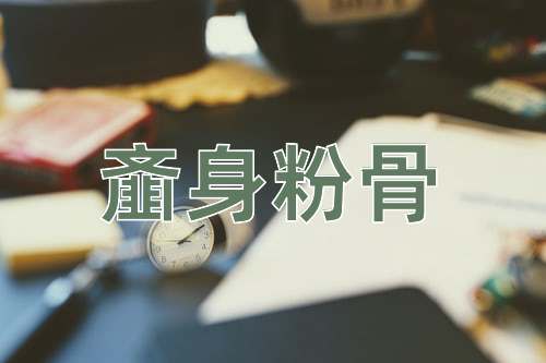 成语齑身粉骨
