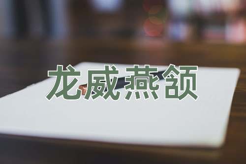 成语龙威燕颔
