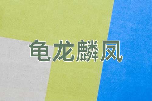 成语龟龙麟凤