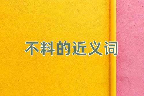 不料的近义词