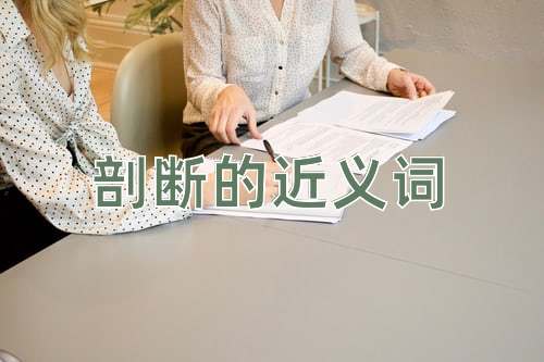 剖断的近义词
