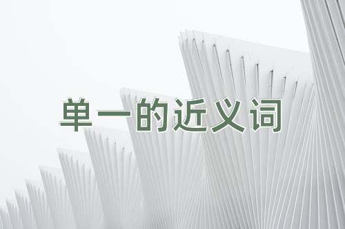 单一的近义词