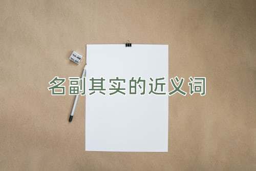 名副其实的近义词