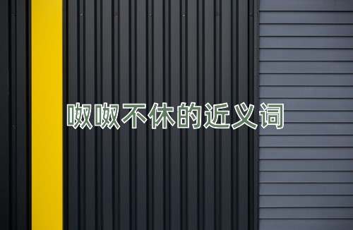 呶呶不休的近义词