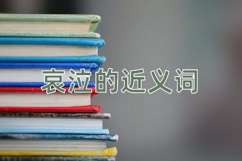 哀泣的近义词