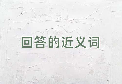 回答的近义词